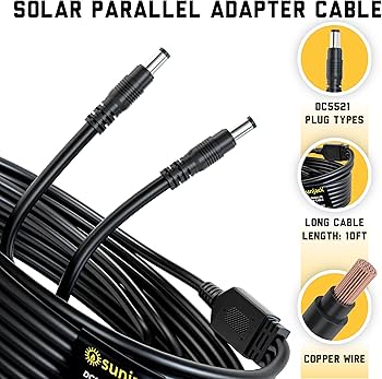 Amazon.com: SunJack Y Branch Splitter Cable 10ft, Parallel Adapter